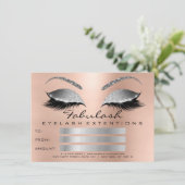 Luxus Lashes Rosa Silber Makeup Zertifikat Geschen (Stehend Vorderseite)