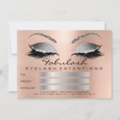 Luxus Lashes Rosa Silber Makeup Zertifikat Geschen (Vorderseite)