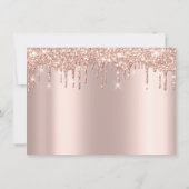 Luxus Lashes Rose Funkelnd Makeup Certificate Gesc Einladung (Rückseite)