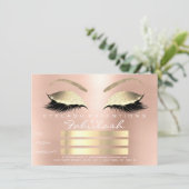 Luxus Lashes Rose Gold Makeup Zertifikat Geschenk (Stehend Vorderseite)