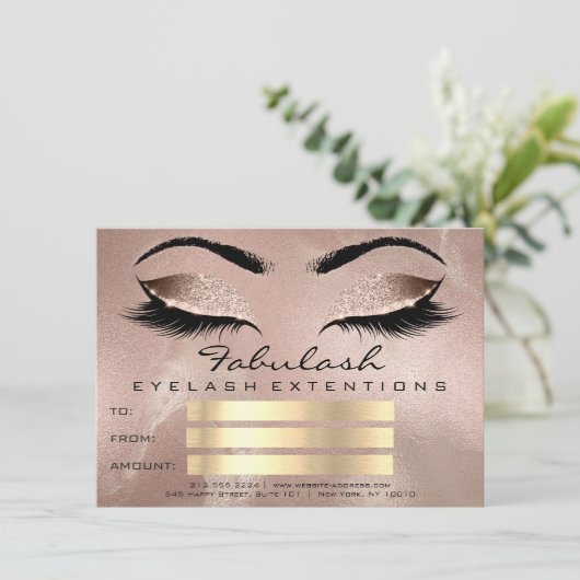 Luxus Lashes Rose Makeup Artist Geschenk (Stehend Vorderseite)