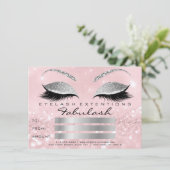 Luxus-Lashes Silberfarben rosa Makeup Zertifikat G (Stehend Vorderseite)