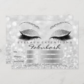 Luxus-Lashes Silbergraue Makeup-Zertifikat Geschen (Vorne/Hinten)