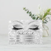 Luxus-Lashes Silbergraue Makeup-Zertifikat Geschen (Stehend Vorderseite)