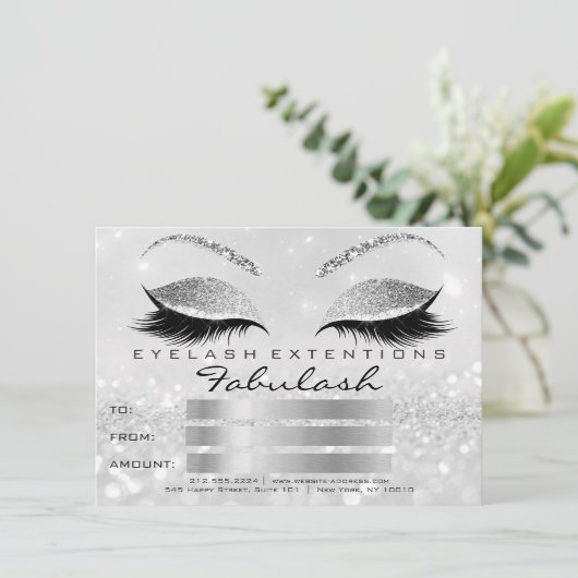 Luxus-Lashes Silver Gray Makeup Certificate Gesche (Stehend Vorderseite)