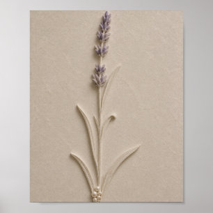 Luxus-Lavendel-Botanikposter Poster