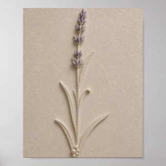 Luxus-Lavendel-Botanikposter Poster
