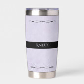 Luxus-Lavendel-Monogramm-Reisebecher Thermobecher (Vorderseite)