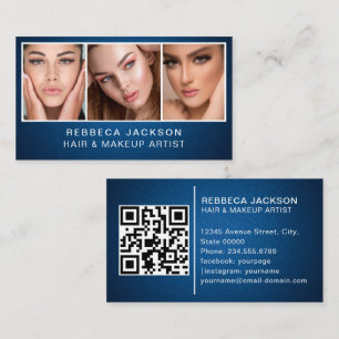 Luxus Leder Salon Hair Stylist Makeup Visitenkarte