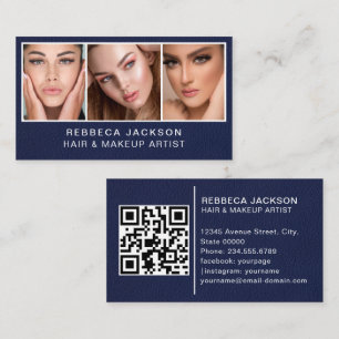 Luxus Leder Salon Hair Stylist Makeup Visitenkarte