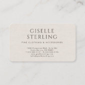 Luxus-Leinen-Boutique-Mode-QR-Code Visitenkarte (Vorderseite)