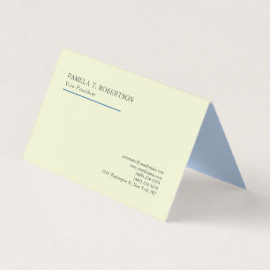Luxus-Leinen-Pastell-Klassisch-Einfach-Professione Visitenkarten