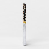 Luxus Leopard Interieur Marmor Stone Glitzer Beach Case-Mate iPhone Hülle (Hinten/Links)
