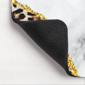 Luxus Leopard Interieur Marmor Stone Glitzer Mousepad (Ecke)