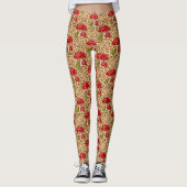 Luxus Leopard mit Pilzdruck Leggings (Vorderseite)
