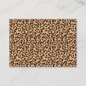 Luxus Leopard Print & Damask Makeup Artist Visitenkarte (Rückseite)