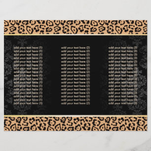 Luxus-Leopard Print & Damask Tri-Fold-Broschüren
