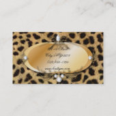 Luxus Leopard PrintVintage Mode Business Cards Visitenkarte (Rückseite)