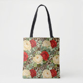 Luxus-Leoparden- & Rot-Rosen-Muster Tasche (Vorderseite)