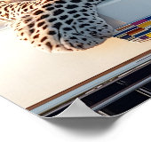 Luxus-Leopardenposter-Druck, Maximalist Leopard Poster (Ecke)