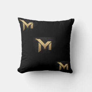 Luxus Letter Black Pillow Kissen