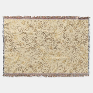 Luxus, Liebliches Goldblumenmuster Decke