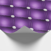 Luxus Lila Diamond Tufted Muster Geschenkpapier (Ecke)