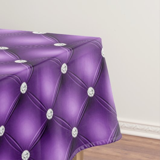 Luxus Lila Diamond Tufted Muster Tischdecke (Beispiel)