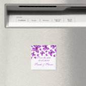 Luxus Lila Elegant Butterfly Save the Date Magnet (In Situ (Geschirrspüler))