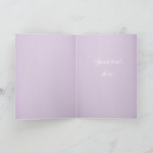 Luxus Lila Elegant Ribbon Danke Karte (Innenseite)