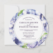 Luxus Lila Floral Anemone Hochzeit Einladung (Vorderseite)