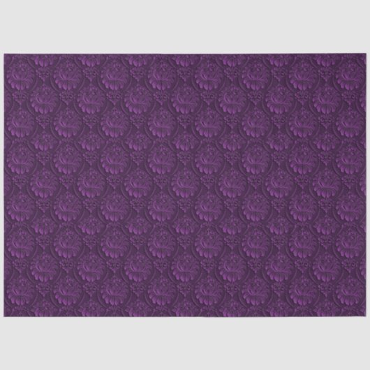 Luxus Lila Floral Seidenpapier (Vorderseite)