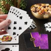 Luxus Lila Gold Glitzer Spielkarten (In Situ)