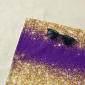 Luxus Lila Gold Glitzer Strandtuch (Beispiel)