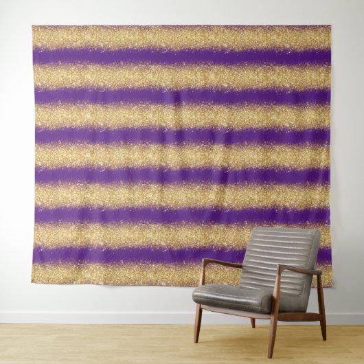 Luxus Lila Gold Glitzer Wandteppich (Beispiel (Horizontal))