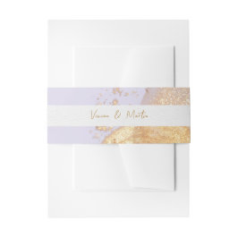 Luxus Lila & Golden Abstrakt Einladungsbanderole