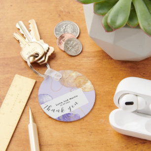 Luxus Lila & Golden Abstrakt Vielen Dank für Ihre  Schlüsselanhänger