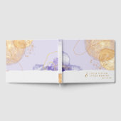 Luxus Lila & Golden Abstrakt Wedding Gästebuch (Voll)