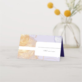Luxus Lila & Golden Abstrakt Wedding Platzkarte