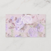 LUXUS LILA LILAC FLORAL SILVER BUSINESS CARD VISITENKARTE (Rückseite)