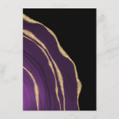 Luxus lila mit Gold Begleitkarte (Rückseite)