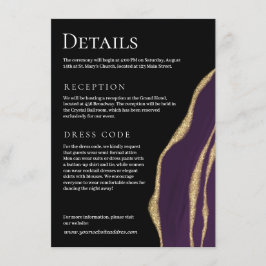 Luxus lila mit Gold Begleitkarte