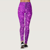 Luxus Lila Popular Geschenk Gold Glitzer Leggings (Rückseite)