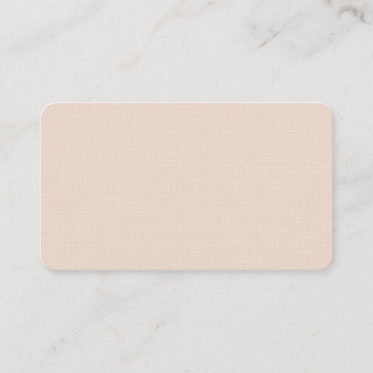 Luxus Linen Champagne Pink Schlicht Minimalistisch Visitenkarte (Rückseite)