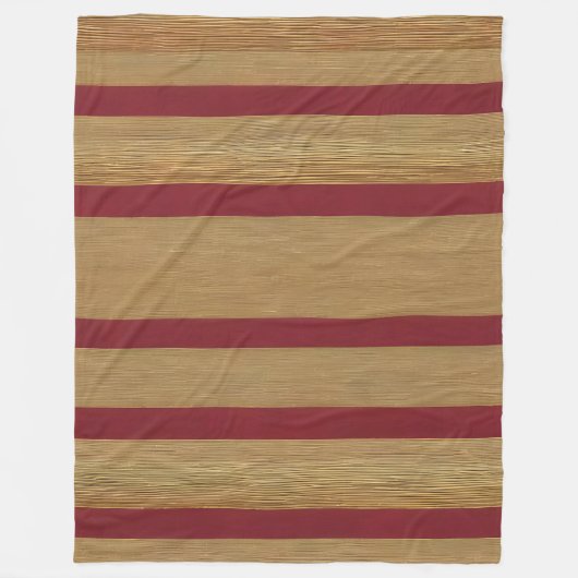 Luxus Linen Moderne Burgundy Gold Collection Fleecedecke (Vorderseite)