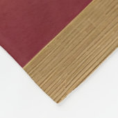 Luxus Linen Moderne Burgundy Gold Collection Fleecedecke (Ecke)