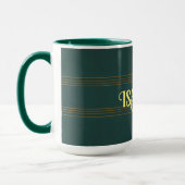 Luxus Linen Popular Green Gold Texture Collection Tasse (Links)