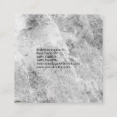 Luxus-Linen Schlicht Grau Wall Moderne Minimalisti Quadratische Visitenkarte (Rückseite)