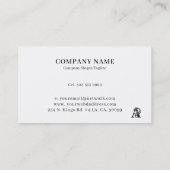 Luxus-Logo A in schwarz-weiß Visitenkarte (Rückseite)