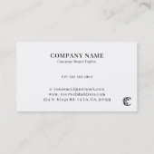 Luxus-Logo C in schwarz-weiß Visitenkarte (Rückseite)